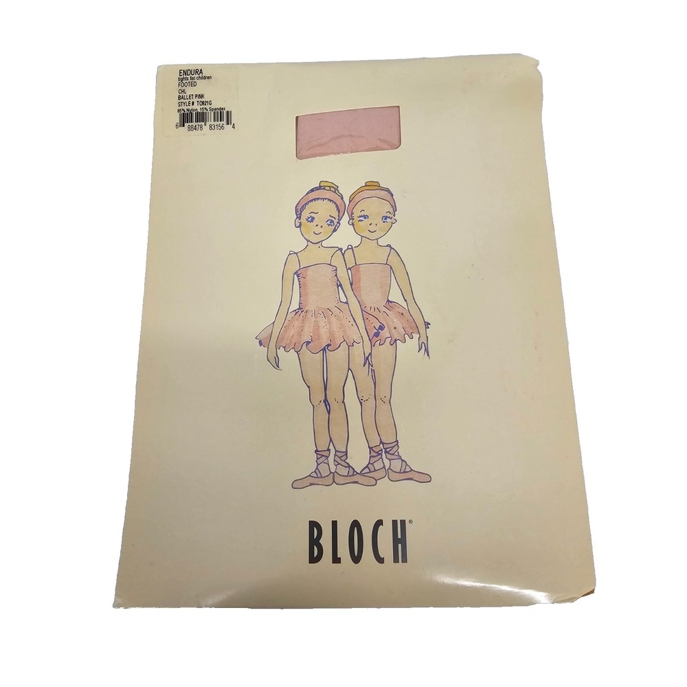 New Bloch Endura Girls ballet pink footed tight T0921G Child Large